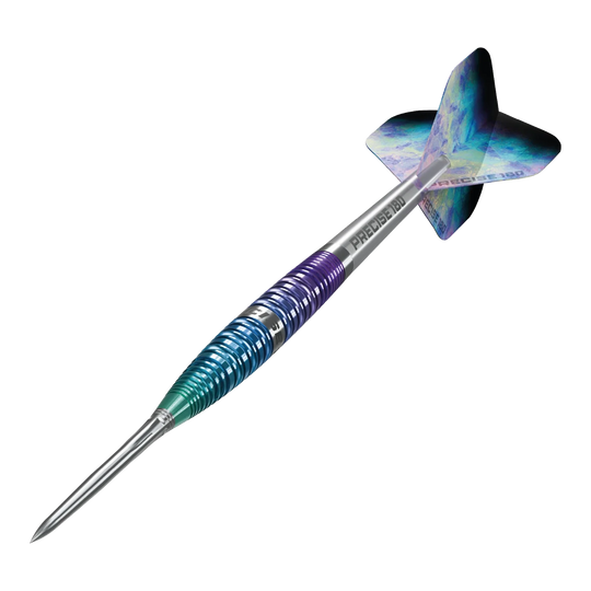 Fléchettes en acier Precise 180 Northern Lights Abgebildet sind die Precise 180 Northern Lights Steeldarts. Die Steeldarts zeichnen sich durch ihr spezielles Design aus.