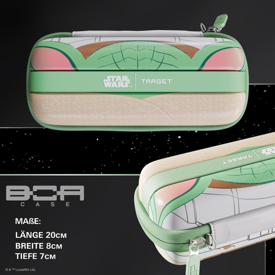 Étui à fléchettes Target Star Wars Boa - Grogu Dies ist das Target Star Wars Boa Dartcase - Grogu mit einem einzigartigen Star Wars Motiv. Die Tasche schützt Darts und Zubehör auf stilvolle Weise.
