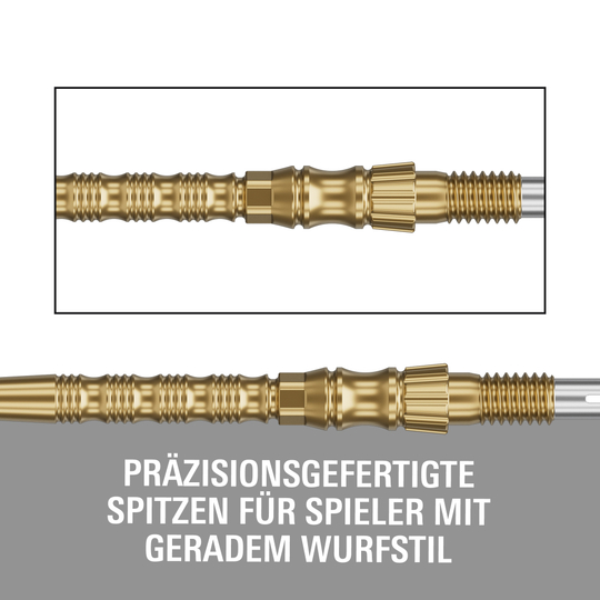 Pointes de fléchettes en acier Target Signature Swiss Point TRB - or Gezeigt werden Target Signature Swiss Point TRB Steeldartspitzen - Gold. Diese Dartspitzen haben eine goldene Farbe und sind für Steeldarts gedacht.