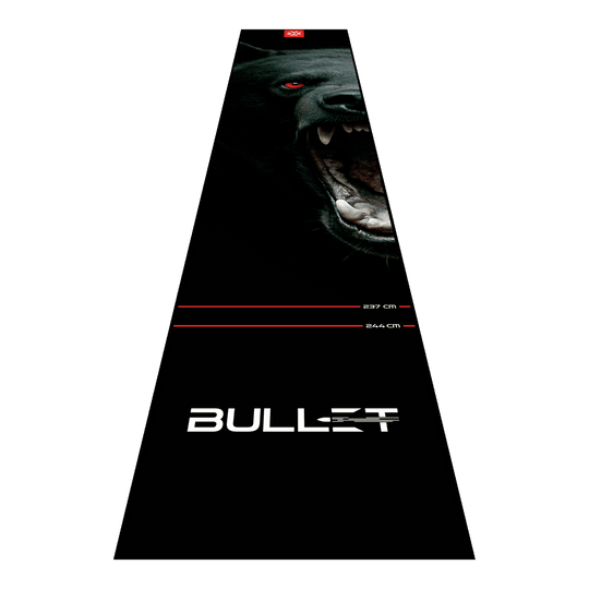 Tapis de fléchettes Bullet Shred Hier ist die Bullet Shred Dartmatte abgebildet. Sie schützt den Untergrund und sorgt für ein sicheres Dartspiel.