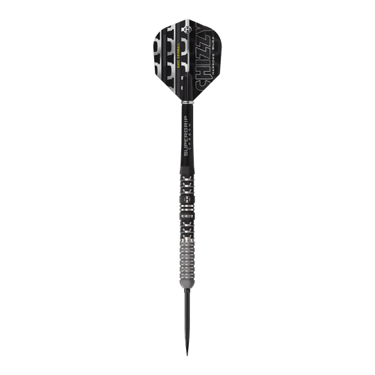Fléchettes en acier Harrows Dave Chisnall Chizzy Série 4 Quick Point Die Harrows Dave Chisnall Chizzy Series 4 Quick Point Steeldarts sind auf dem Bild zu sehen. Es handelt sich um hochwertige Steeldarts für Dartspieler.