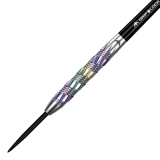 Fléchettes en acier Mission Shuriken Mission Shuriken Steeldarts sind präzise gefertigte Steeldarts. Das Bild zeigt die spezielle Form und das Design dieses Pfeils.