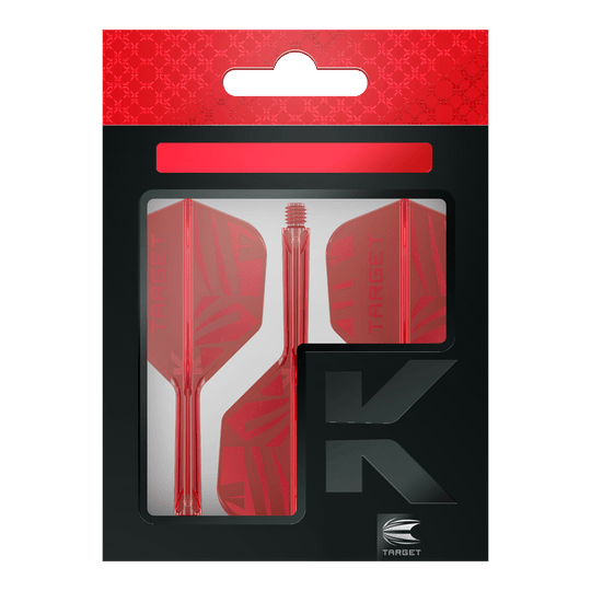Ailettes Target K-Flex Rouge No6 Hier sind die Target K-Flex Red No6 Flights abgebildet. Die Flights sind rot und speziell für Dartpfeile entworfen.