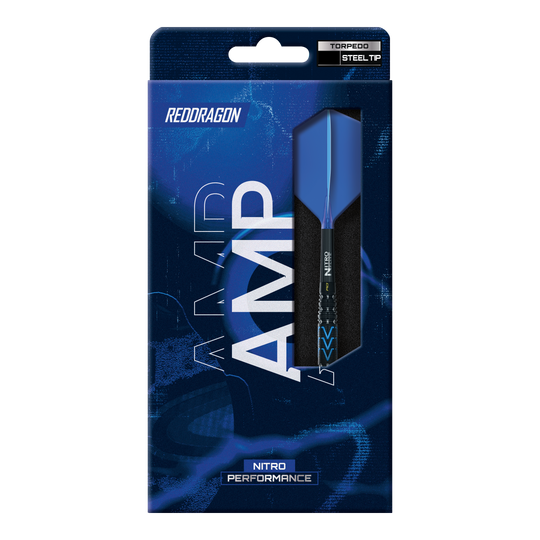 Fléchettes en acier Red Dragon Amp Torpedo Das Bild zeigt die Red Dragon Amp Torpedo Steeldarts. Es handelt sich um hochwertige Steeldarts zum professionellen Spielen.