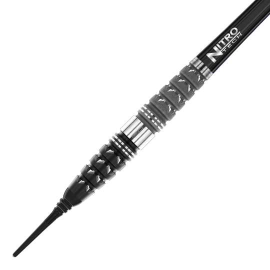 Fléchettes souples Red Dragon Paradym Torpedo - 20 g Dies ist der Red Dragon Paradym Torpedo Softdart mit einem Gewicht von 20g. Er hat ein markantes schwarzes und silbernes Design mit einer griffigen Struktur am Barrel.