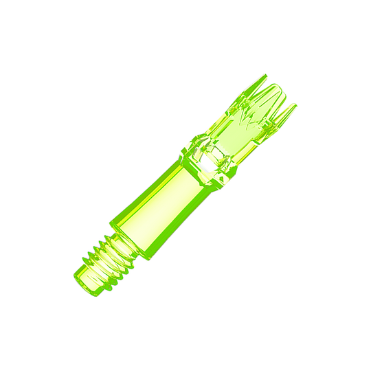 Tiges de rechange pour système L-L-Style - Jaune fluo Zwei gelbe leuchtende Ersatzshafts werden gezeigt. Die Shafts sind nebeneinander angeordnet.