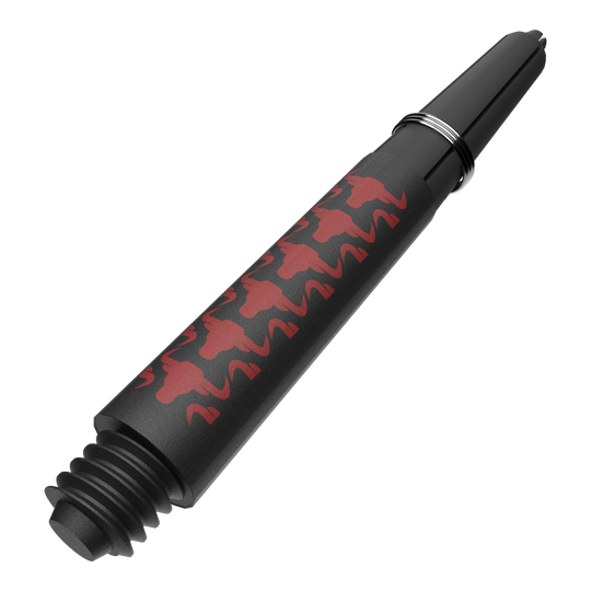 Tiges en carbone Bulls NL Capo - Rouge Gezeigt wird ein roter Capo Carbon Shaft in kurzer Ausführung mit 34mm Länge. Das Zubehör eignet sich für den Einbau in Dartpfeile.