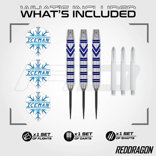 Red Dragon Gerwyn Price Fléchettes en acier et laiton - 21 g Red Dragon Gerwyn Price Brass Steeldarts - 21 g sind auf dem Bild abgebildet. Diese Darts haben ein klassisches Messingdesign.