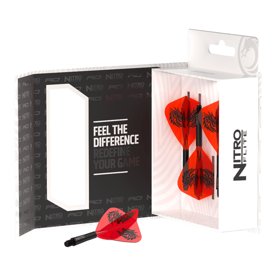 Red Dragon Nitro Flite - Vols de cerf-volant de Jonny Clayton Abgebildet sind Red Dragon Nitro Flite - Jonny Clayton Kite Flights. Diese Dart-Flights sind für Fans und Spieler im Jonny Clayton Stil gestaltet.