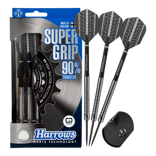 Fléchettes en acier Harrows Supergrip 90 Quick Point