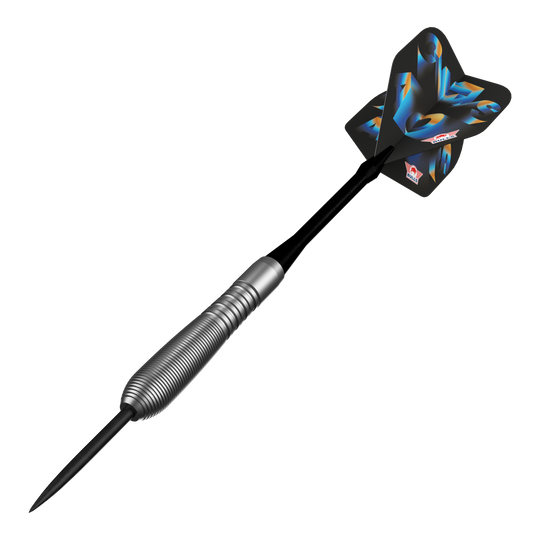 Fléchettes Bulls NL Chaos Blue Steel - 23 g Abgebildet sind die Bulls NL Chaos Blue Steeldarts mit einem Gewicht von 23 Gramm. Die blauen Steeldarts sind speziell für Präzision und Kontrolle entworfen.