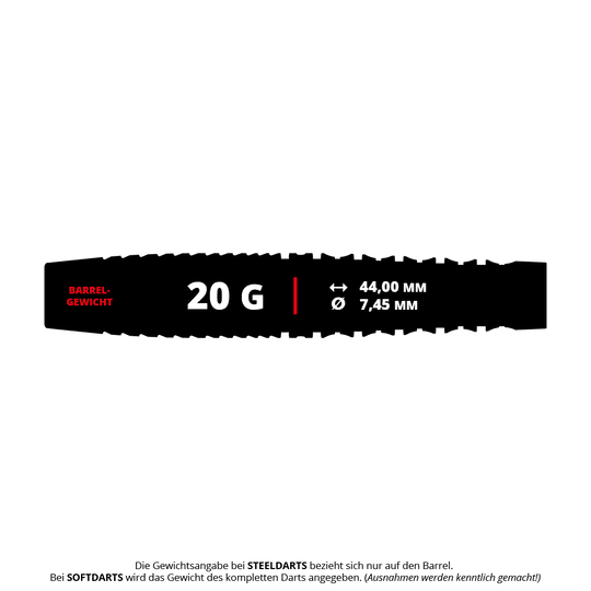Fléchettes souples Target Japan Prime Series Zenith GEN2 - 20 g Abgebildet sind die Target Japan Prime Series Zenith GEN2 Softdarts mit einem Gewicht von 20g. Diese hochwertigen Softdarts sind optimal für präzises Werfen geeignet.