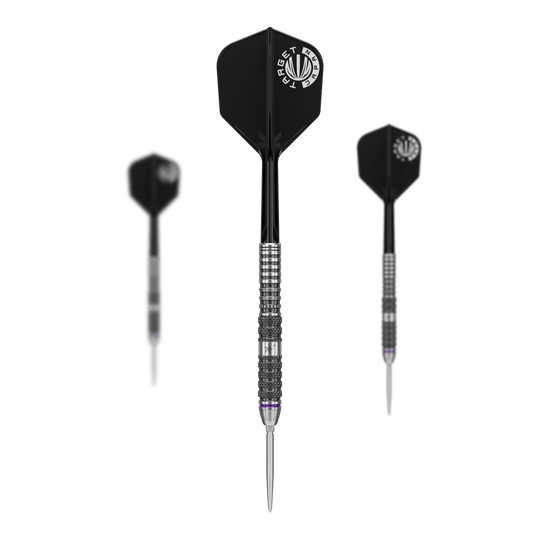 Fléchettes en acier Target Japan Yuta Hayashi Sirius Swiss Point - 23 g Zu sehen sind die Target Japan Yuta Hayashi Sirius Swiss Point Steeldarts - 23g. Die Darts zeichnen sich durch ihr modernes Design und ihre präzise Verarbeitung aus.