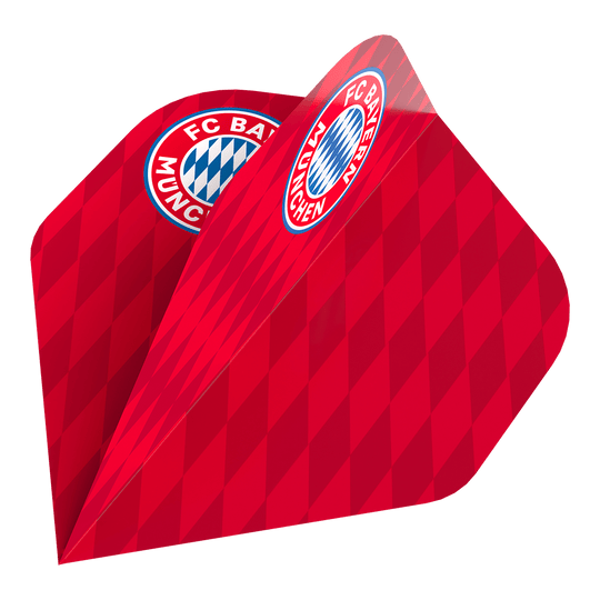 Collection de vols Bulls FC Bayern Munich - 5 ensembles Das Bild zeigt die Bulls FC Bayern München Flight Collection - 5 Satz. Es sind fünf Flights im Stil des Fußballvereins FC Bayern München abgebildet.