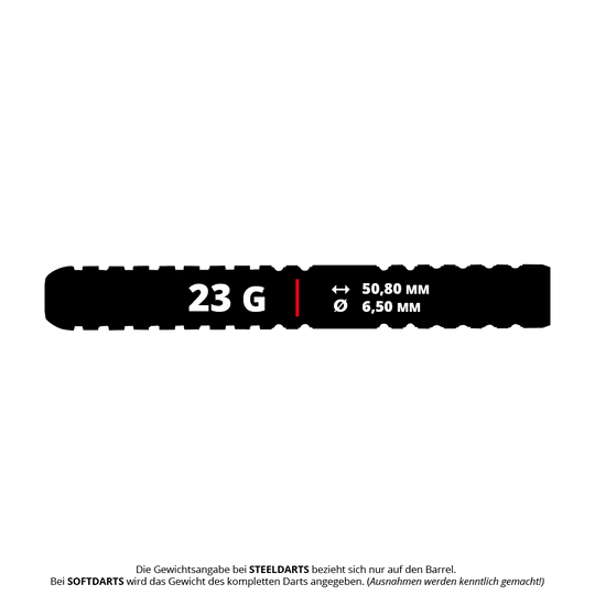 Fléchettes en acier Unicorn Wraith Callan Rydz - 23 g Gezeigt wird das Produkt Unicorn Wraith Callan Rydz Steeldarts - 23g. Die Steeldarts zeichnen sich durch ihr modernes Design aus.