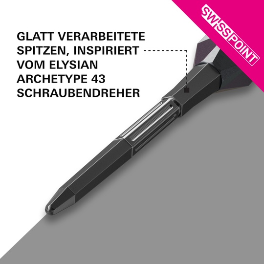 Pointes de fléchettes en acier Target Elysian Archetype 43 Swiss Point - Noires Die Target Elysian Archetype 43 Swiss Point Steeldartspitzen in Schwarz sind dargestellt. Sie eignen sich hervorragend für präzise Würfe beim Dartspiel.