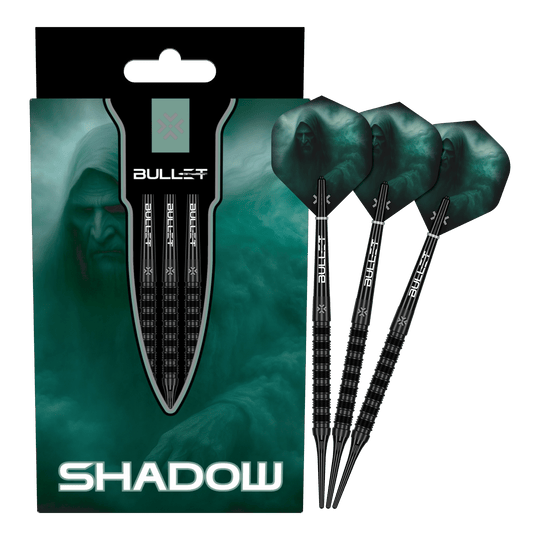 Fléchettes en mousse Bullet Shadow - 20 g Das Foto zeigt die Bullet Shadow Softdarts - 20g in Gesamtansicht. Diese Darts eignen sich bestens zum präzisen Werfen.