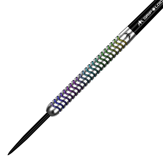 Fléchettes en acier Mission Mirage Mission Mirage Steeldarts bieten hohe Qualität und gutes Design. Auf diesem Bild ist das Produktset dargestellt.