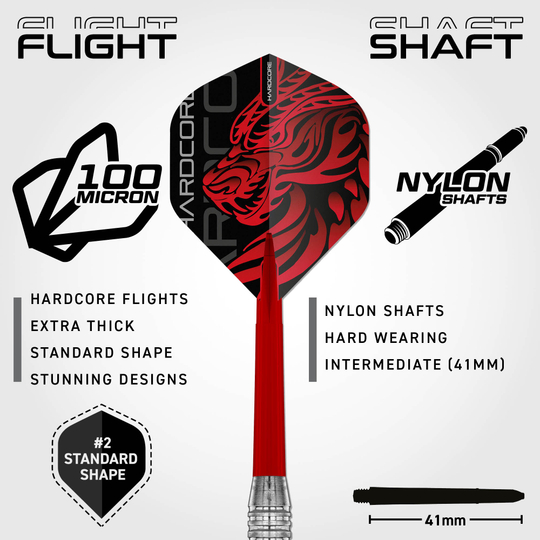 Fléchettes en acier laitonné Red Dragon Jonny Clayton - 21 g Auf dem Bild sind die Red Dragon Jonny Clayton Brass Steeldarts - 21 g abgebildet. Diese Darts eignen sich perfekt für Steeldart-Fans.