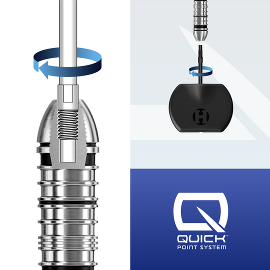 Outil de pointage rapide de base de Harrow Das Harrows Basic Quick Point Tool ist auf diesem Bild erkennbar. Das nützliche Werkzeug eignet sich für Dartspieler.