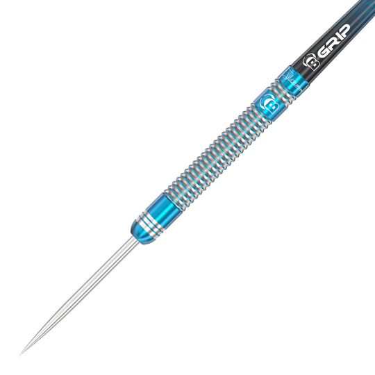 Fléchettes en acier Bulls Jermaine Wattimena Génération 3 Der Bulls Jermaine Wattimena Generation 3 Steeldart hat ein silbernes Barrel mit blauen Akzenten. Der Dart besitzt feine Rillen für optimalen Grip und Präzision beim Wurf.