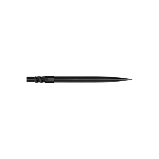 Embouts de fléchettes Harrows Quick Point - Noirs Das Bild zeigt das Produkt mit dem Namen 'QP23974_Harrows_QuickPoint_Dartspitzen_Schwarz_30mm_2'. Es sind schwarze Dartspitzen abgebildet.