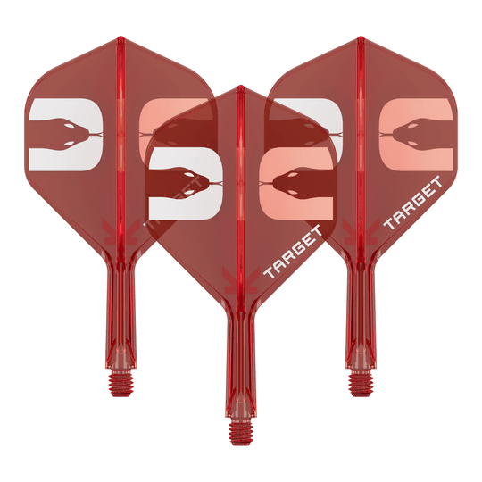 Volants standard Target K-Flex Nathan Aspinall n°2 Zu sehen ist ein Dart-Flight-System-Set. Es handelt sich um das Target K-Flex Nathan Aspinall No2 Standard Flight-System mit einer Länge von 19mm.