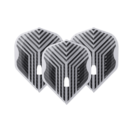Vols L-Style Arno Merk V1 Blanc Transparent L1PRO Ein Set L-Style Arno Merk V1 Clear White L1PRO Flights ist vollständig zu sehen. Die Flights sind in transparenter Optik gehalten.