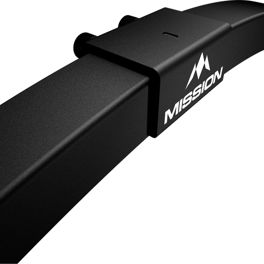 Système d'éclairage LED Mission Torus 120 - Noir Mission Torus 120 LED Beleuchtungssystem in Schwarz ist abgebildet. Das Bild zeigt das moderne LED-Beleuchtungssystem für Dartscheiben.