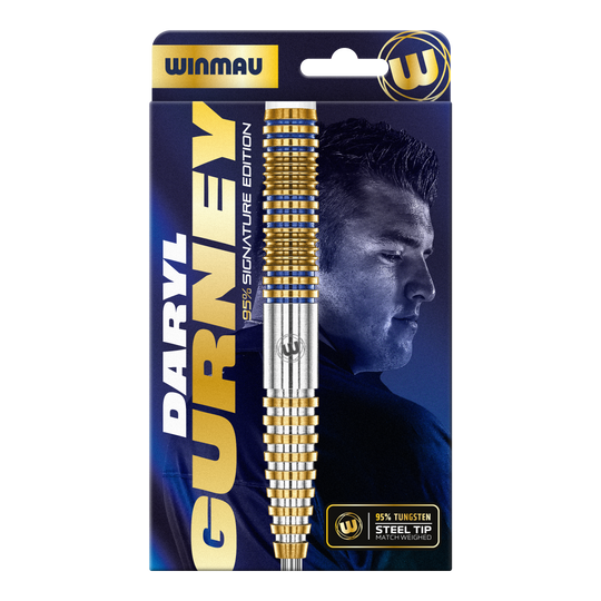 Dieses Bild zeigt die Winmau Daryl Gurney Signature Edition Steeldarts - 23g in einer anderen Ansicht. Die Darts bieten Präzision und Haltbarkeit.