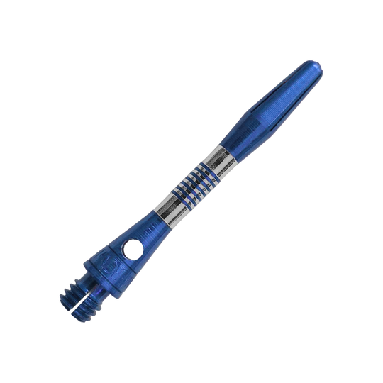 Tiges en aluminium Cetra Bulls NL - Bleues Blauer Aluminium Dart Schaft mit 34mm Länge ist zu sehen. Ideal für individuelle Dartpfeile und Präzision beim Spiel.