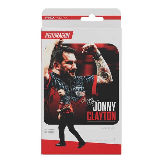 Fléchettes souples Red Dragon Jonny Clayton RD-ADV - 18 g Das Bild zeigt die Red Dragon Jonny Clayton RD-ADV Softdarts - 18g. Ein Softdart ist aus einer leicht anderen Perspektive zu sehen.