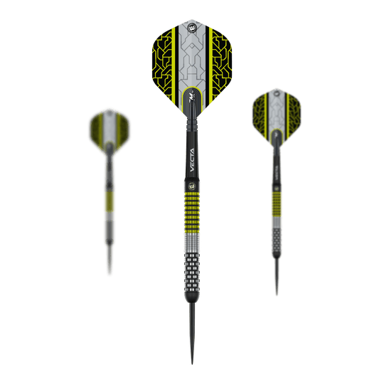 Fléchettes en acier Winmau Team 360 Cori Wiltshire - 24 g Zu sehen sind die Winmau Team 360 Cori Wiltshire Steeldarts mit 24 Gramm im Set. Die Darts sind ideal für Dartspieler und Fans von Cori Wiltshire.