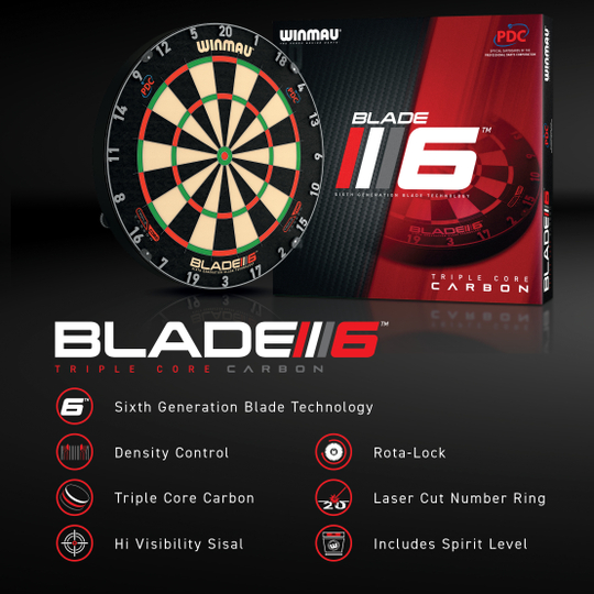 Das Bild zeigt das Produkt "810008_Winmau_Blade6_TripleCore_Starter_Bundle_6". Es gehört zur Kategorie Dart-Zubehör.