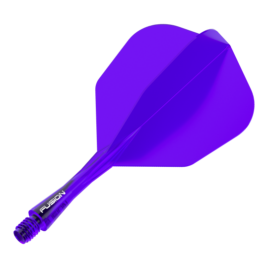 Système d'arbre de vol Winmau Fusion n° 6 violet Dieses Bild zeigt das Winmau Fusion Flight Shaft System No6 in Lila mit einer Länge von 22mm. Es handelt sich dabei um ein Einzelteil für Dartpfeile.