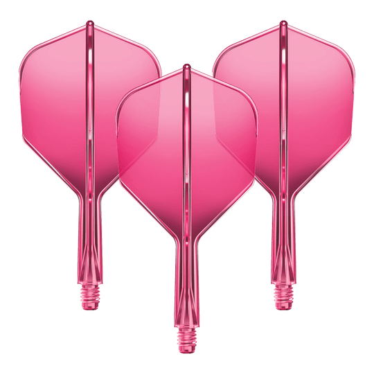 Système d'arbre de vol GOAT A1R No6 - Rose fluo Abgebildet ist ein Flight-Shaft-System für Darts in Neonpink mit einer Länge von 19mm. Das Set gehört vermutlich zur GOAT A1R No6 Serie.