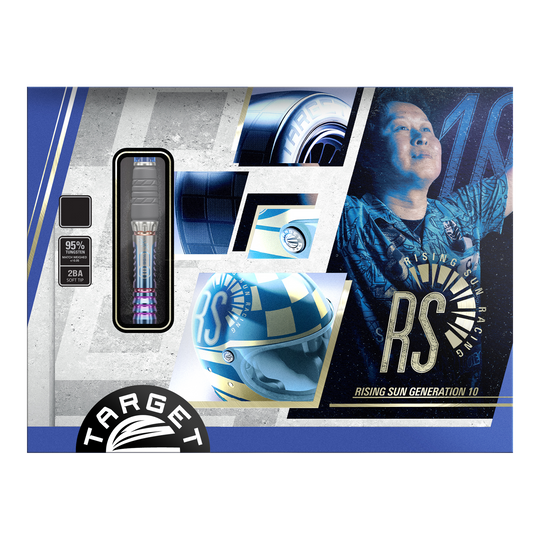 Fléchettes souples Target Japan Rising Sun GEN10 - 21,5 g Zu sehen ist das Produkt Target Japan Rising Sun GEN10 Softdarts - 21,5g. Das Design und die Materialien sind für Profis geeignet.