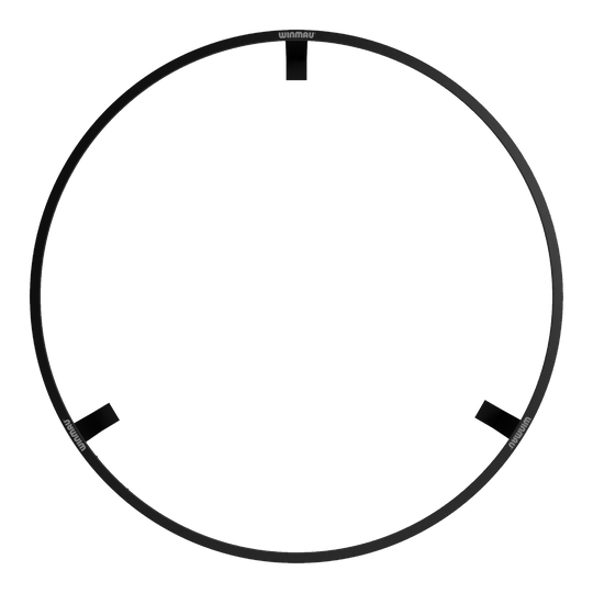 Das Bild zeigt das Winmau Plasma LED Beleuchtung und Surround Bundle. Es handelt sich um einen runden LED-Leuchtring, der für Dartboards verwendet wird.