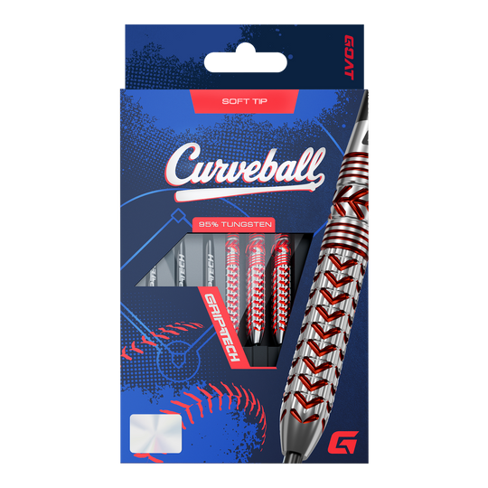 Fléchettes souples GOAT Curveball - 20 g Abgebildet sind die GOAT Curveball Tungsten Softdarts - 20g. Die Softdarts sind 20 Gramm schwer und aus hochwertigem Tungsten hergestellt.