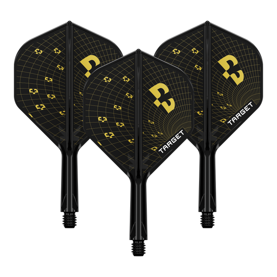 Volants standard Target K-Flex Bolide n°2 Abgebildet ist ein Set von Target K-Flex Bolide No2 Standard Flights mit einer Länge von 19mm. Das Produkt wird in einer Nahaufnahme gezeigt.