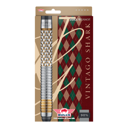 Hier sieht man die Bulls NL Vintago Shark Softdarts - 18g. Sie sind ideal für Softdartspieler geeignet.