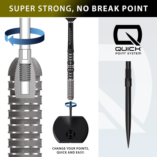 Fléchettes en acier Harrows Dave Chisnall Chizzy Série 4 Quick Point Abgebildet sind die Harrows Dave Chisnall Chizzy Series 4 Quick Point Steeldarts. Sie eignen sich ideal für ambitionierte Dartspieler.