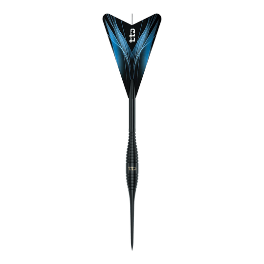 Caliburn TTD Complete Titanium T2 Fléchettes en acier noir - 6 g Das ist ein Bild der Caliburn TTD Complete Titanium T2 Black Steeldarts - 6g. Die Steeldarts sind schwarz und wiegen 6 Gramm.