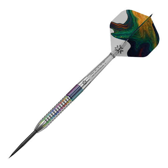 Auf dem Bild sieht man die Bullet Diesel V2 Steel Darts. Diese Steeldarts sind für den professionellen Einsatz geeignet.