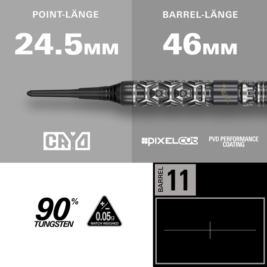 Fléchettes souples Target Luke Littler Nuke Fallout - 19 g Fléchettes souples Target Luke Littler Nuke Fallout - 19 g