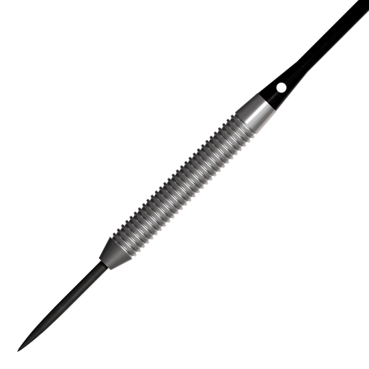 Fléchettes en acier orange Bulls NL Lightning Das Bild zeigt einen Bulls NL Lightning Orange Steeldart. Der Dart hat eine metallische, gerillte Oberfläche und eine scharfe Spitze.