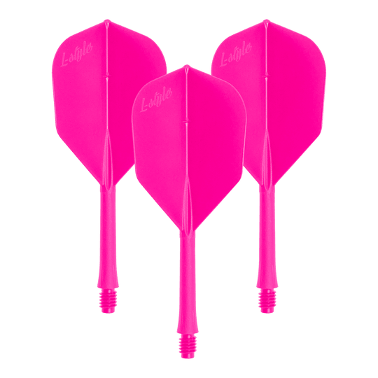 Volets de barre de style L 2BA L3 - 260 Das Bild zeigt einen Dart-Flug in Neon-Pink. Gezeigt wird der Artikel 'LSF-905_L-Style_BarFlight_NeonPink_1Set'.