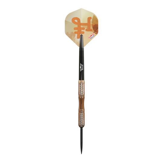 Fléchettes Bulls NL Bronzo True Steel - 23 g Dieses Bild stellt die Bulls NL Bronzo True Steeldarts - 23g dar. Die Darts sind für den professionellen Einsatz gedacht.