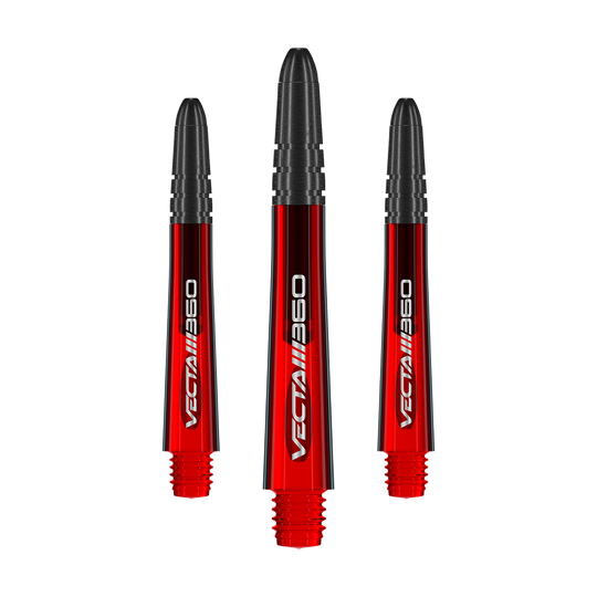 Manche Winmau Vecta Blade 360 - Rouge Das Produkt zeigt einen Satz von Dart-Shafts mit dem Namen 7025-219_Winmau_Vecta_Blade360_Shafts_Rot_40mm_1Set. Die Dart-Shafts sind rot und 40 mm lang.