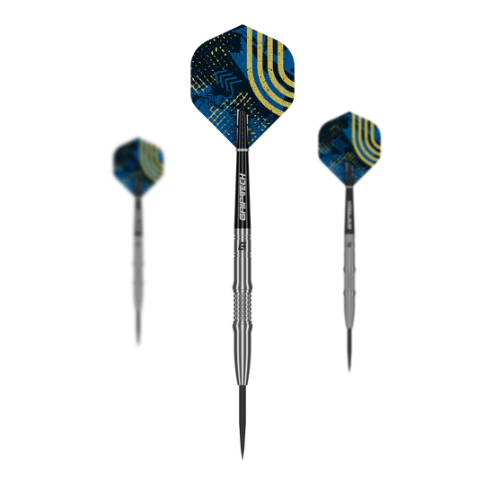 Javelot GOAT Steel Darts Zu sehen ist das Produkt GOAT Javelin Tungsten Steeldarts. Der Dartpfeil besteht aus robustem Tungsten.
